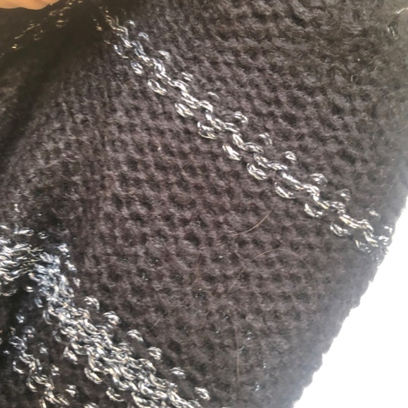 Kismet black and sparkly silver sweater for those cool spring mornings,. Large - Picture 9 of 9